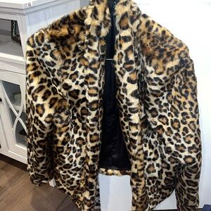 Premise Faux Chettah Print Coat